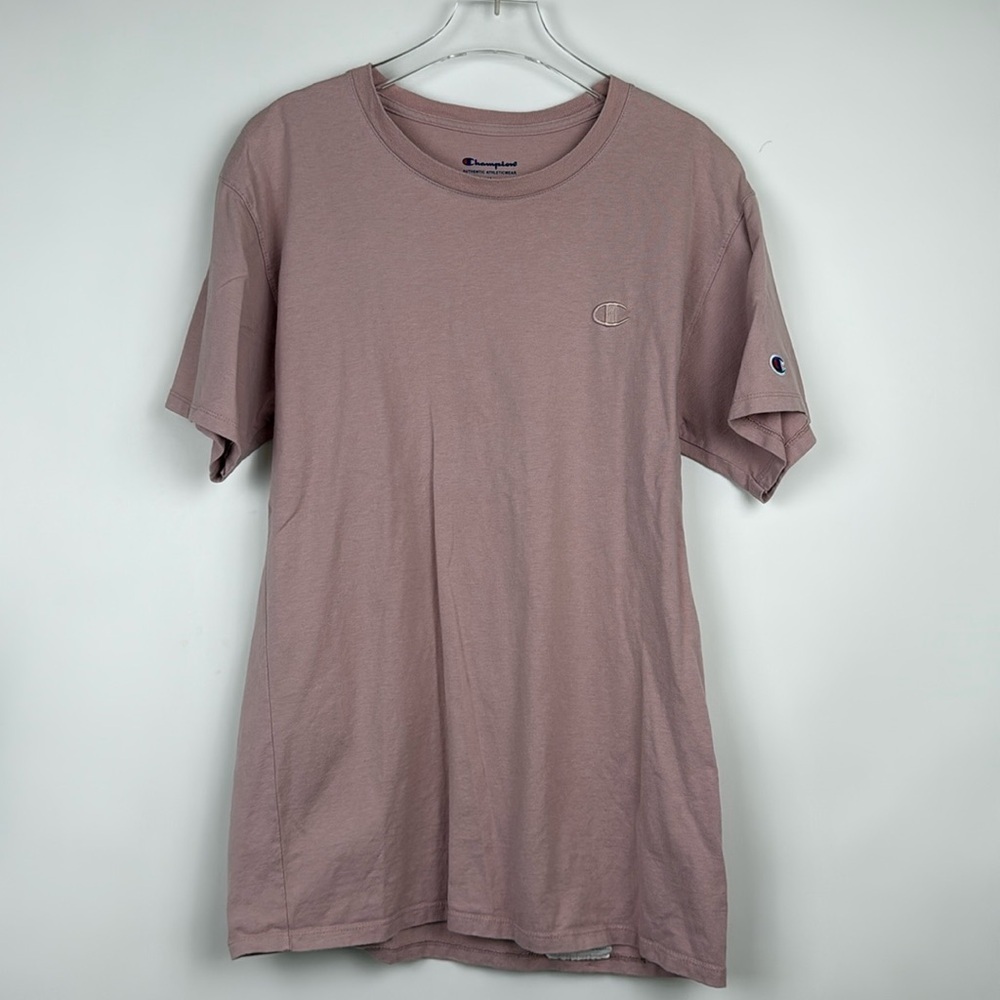 Champion Dusty Pink Men Crew Neck Short‎ Sleeves T-Shirt Size Medium